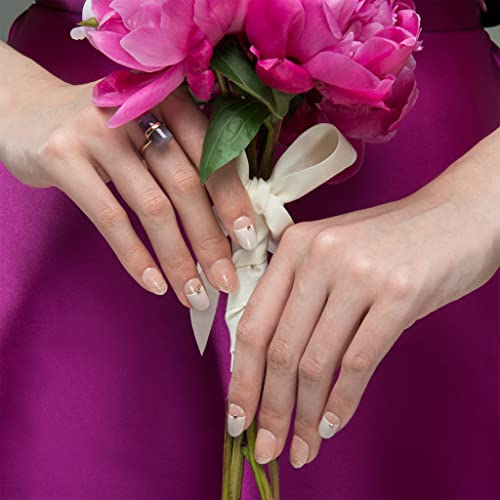 Kiss New York Press And Go False Nails Press On Nails Full Cover Nails Tips With Self Adhesive Tabs (French Gold) #TOP5