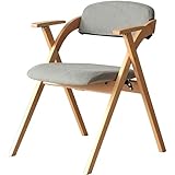 Gästestuhl Klappbar Modernes Minimalistisches Wohnzimmer Klappstühle Mit Armlehnen, Tagungsraum Komfortabel Und Stabil Rückenlehne, Tragfähigkeit 200 Kg (Color : Grigio, S : 77.5 * 60 * 52.5cm)