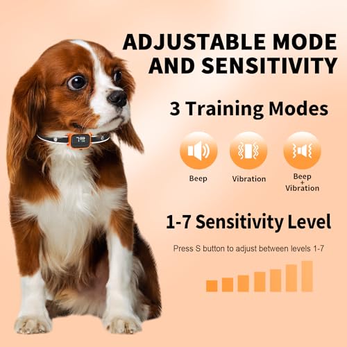 image for RICIVI Anti-Bark Collar for Small Dogs, No Shock Anti Barking Collars 