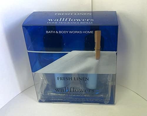Bath & Body Works Fresh Linen Wallflowers Home Fragrance Refills, 2-Pack (1.6 fl oz total)