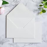 PONATIA 50 PCS A7 Envelopes, 5.25 x 7.25'' Matte Ivory Envelope, Perfect 5x7 Envelopes for Wedding Invitation Cards, Christmas Gift Cards Envelope, Acrylic Invitations, Photos