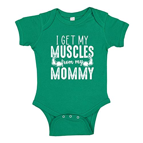 Image of Muscle Mom Baby One Piece Bodysuit I Get My Muscles from My Mommy Toddler T-Shirt