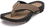 KUBUA Chanclas de playa Sandalias para hombre, beige (Dd-Caqui), 39.5 EU