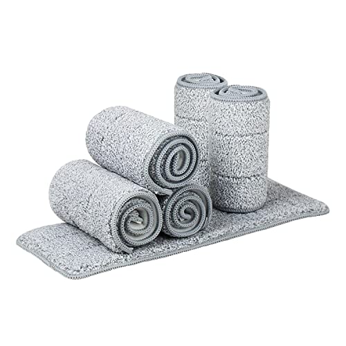 Image of 32 Inch Microfiber Mop Pads 6 Pack for Hardwood Tile Laminate Deep Clean | Reusable flat pads, fit 32 inch heads, comm /home, wet /dry, washable durable, deep clean hardwood /tile /laminate, floor essential.
