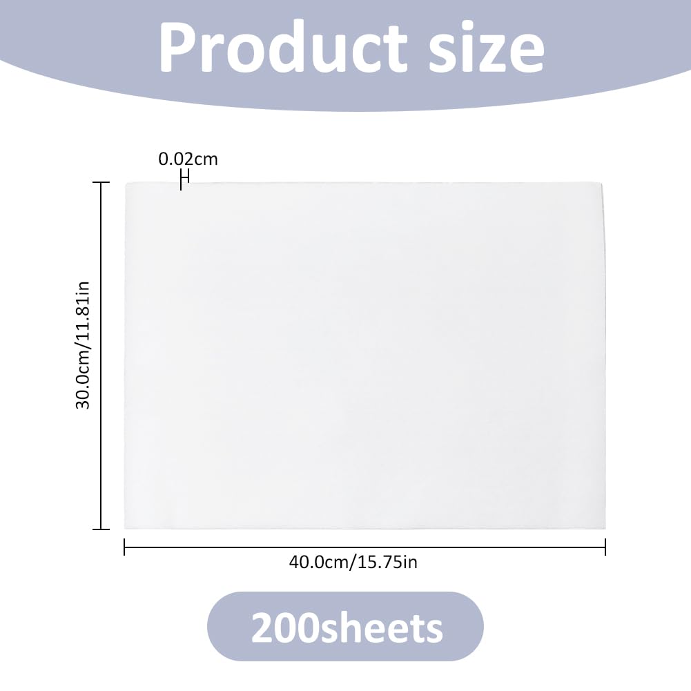 SUPERFINDINGS 200 Feuilles Housse de Fond de Cage pour Oiseaux 40cm x 30cm Jetables Papier Absorbant Tapis Non Tissés Pré-découpées