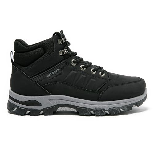 JOMIX Botas Trekking Hombre Impermeables Zapatillas Hiking Outdoor Senderismo de Montaña Calzados Invierno Antideslizantes Estilo Deportivo Casual MWB255037 Negro 42 - imagen 4