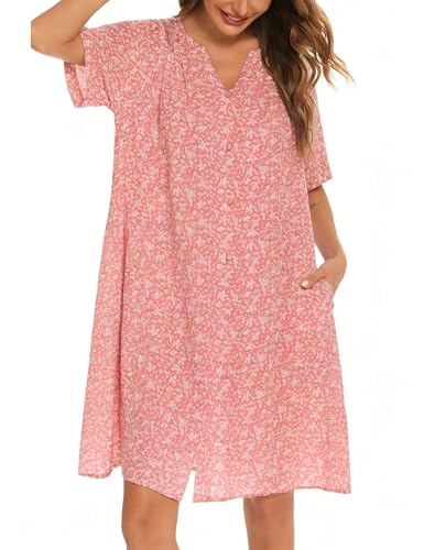 Image of Yozly Women Cotton Ankle Length Night Gown