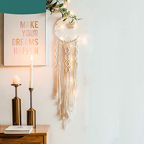 3Z Funjxhey Macramé para colgar en la pared,decoración boho, pequeño arte tejido,atrapasueños,de pared,tapiz de pared, tapiz de algodón,para el hogar,sala de estar,dormitorio,boda, fiesta Cover