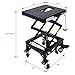 Hydraulic 300 lbs Motorcycle Scissor Jack Lift Foot Step Wheels for Small Dirt Bikes (Black)