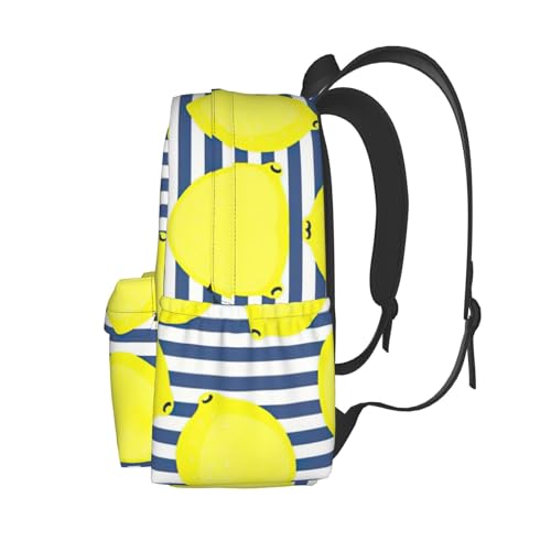 Sac à dos d'école citron élégant pour une rentrée joyeuse - 3