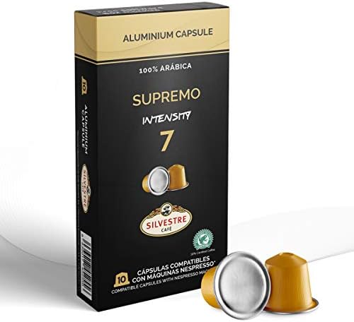 Imported SPANISH Coffee Espresso Compatible Nespresso Machine Aluminum Pods single cup (SUPREMO, 40 Pods)
