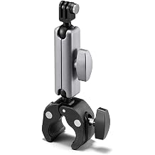 Heavy Duty Super Clamp Camera Mount with 360 Dual Ball Head Magic Arm, Anti-Slip Aluminum Alloy Handlebar Mount for GoPro Hero 13/12/11, Insta360 X4/X3, DJI Osmo Action 5/4, Motorcycle & Bike