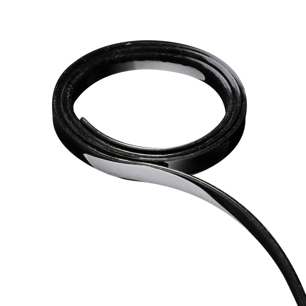 homeemoh Ceramic Tile Gap Tape 0.8CM x 6M Self-Adhesive Caulk Tape Waterproof Decorative Molding Trim Kitchen Sink Bathroom Bathtub (Black)