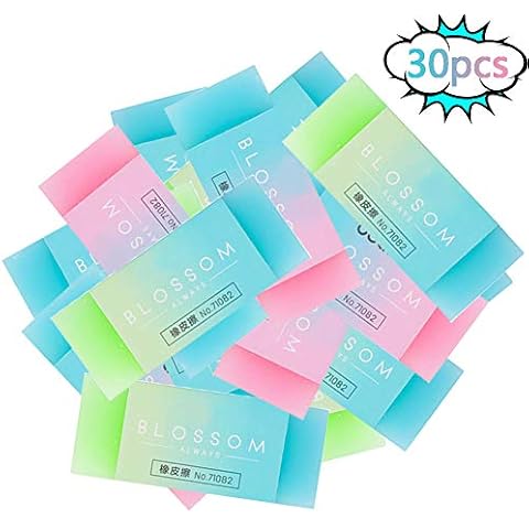 INTVN Borradores de Cubo de Goma de Escritorio Suave de 30 pcs Cover