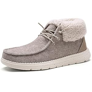 Bruno Marc Women's Ankle Fur Lace-up Warm Boots 8 Brown