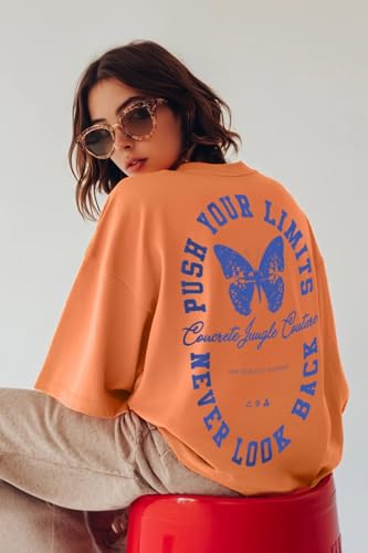 Image of JUNEBERRY 100% Pure Cotton, Pack of 2,Round Neck, Oversized Loose,Drop Shoulder,Graphic Printed, Half Sleeve T-Shirts for Women & Girls, in Different Colors, with Sizes Range from S to 2XL.