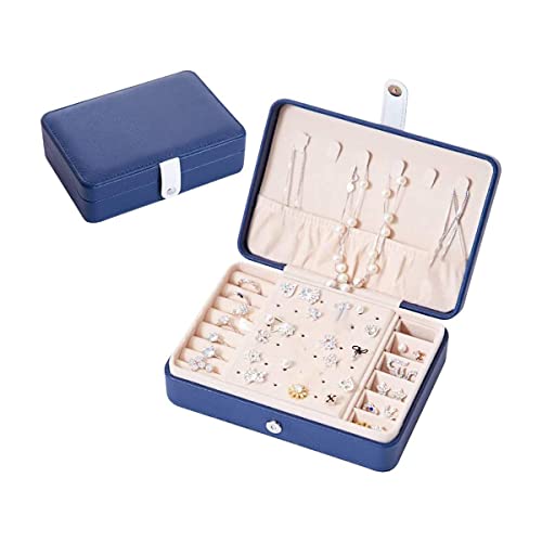 JMYSD Kleine Schmuckschatulle, Ohrring-Schmuckkästchen-Organizer für Frauen, tragbare Schmuck-Organizer-Aufbewahrungsbox für Frauen, Halskette, Ohrringe, Ringe Cover