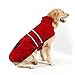 Beaupretty 3pcs Reflective Dog Coat for Medium and Large Dogs Warm Jacket and Cozy Wine Red Pet Clothes