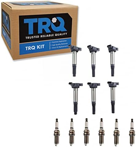 TRQ Ignition Coil & Iridium Spark Plug Kit Set for Toyota Lexus V6 New