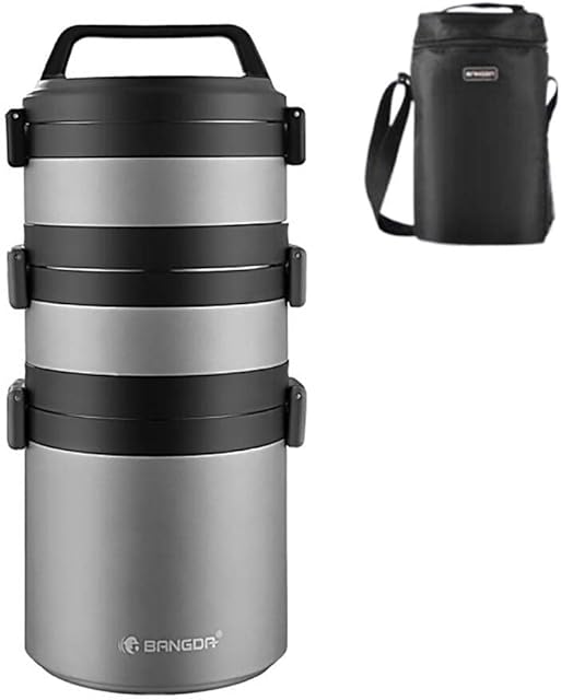 Thermo Food Flask, GRFEL, 2700ML Thermal Container Lunch Box, Multilayer Vacuum Insulated Stainless Steel Thermo Food jar, Nsulating Container for Hot/Cold, BPA-Free