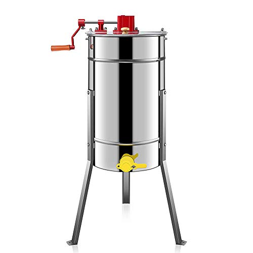 FLYHERO Honigschleuder / 4 Waben/Manuell/Rostfreier Edelstahl/Imker Honig NeuExtracteur De Miel Acier Lnoxydable 4Cadre…