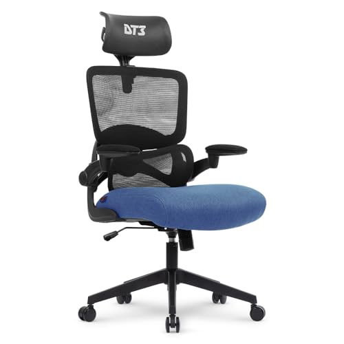 Cadeira Gamer DT3 GTL, ergonomica revestimento tecido Max2Weave™ + Mesh DT3 Vintex-Y™, apoio cabeça 2D, Braço retrátil ate 90º+rotação de até 180°, suporta até 110kg e altura máx. de 1,80m (Blue)