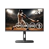 AG Neovo MH2404 24 Inch Height Adjustable 144Hz Full HD Monitor with Ergonomic Stand, Tilt, Swivel, Pivot, Height Adjustment, HDMI, DisplayPort, Adaptive Sync, Speakers