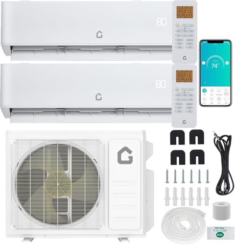 Two-Zone 20,000 BTU Mini Split AC with WiFi