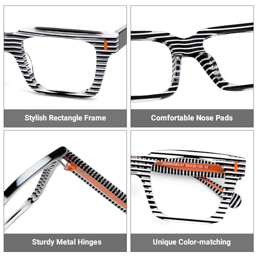 Image of Zeelool Blue Light Glasses for Women Black Rectangle Eyeglasses Bluelight Blocking Chic Stylish Eyewear Glasses JGA694383-01B, Medium