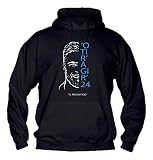  Social Crazy Felpa Uomo con Cappuccio Basic Top qualità Top vestibilità - ﻿Il Magnifico - Divertente Humor Made in Italy (Nero, L)