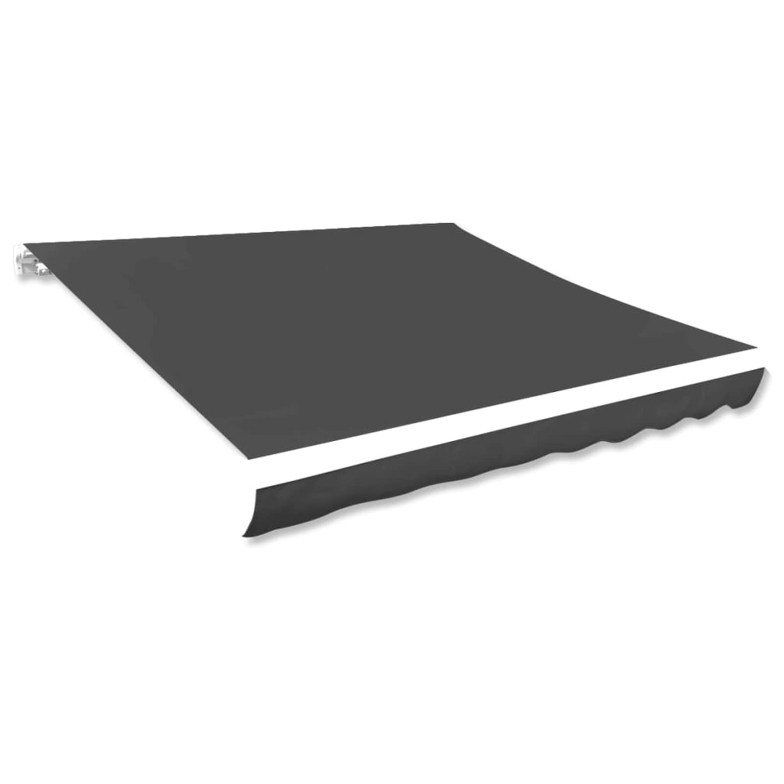 Tidyard Tissu de Remplacement pour Auvent Tissu de Rechange pour Store Toile d'auvent Store Banne pour Patio, Terrasse ou Jardin Imperméable Anthracite 500x300 cm