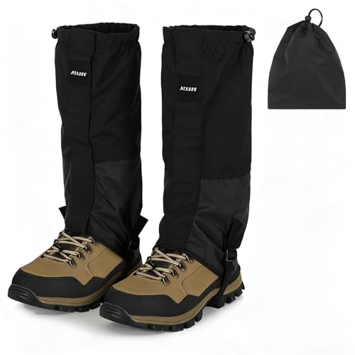 yuuzue Leg Gaiters for Hiking - Waterproof Adjustable Gaiters for Men & Women, Snake & Snow Boot Gaiters | Lightweight Durable Hiking Accessories | Ideal for Hiking Walking Climbing Hunting Skiing