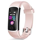 Fitness Tracker HR, Activity Tracker with Heart Rate Monitor and Sleep Monitor,Waterproof Pedometer, Step Counter, Calories Counter for Android & iPhone (Lavenderblush)