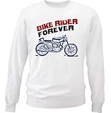  Teesandengines Ducati 250 f3 Bike Rider Forever Felpa di Cotone Bianca Size Large