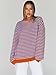 Trendy Queen Oversized Sweatshirt for Women 2025 Fall Crewneck Striped Long Sleeve Shirts Hoodies Cute Top Y2K Outfits SEPinkBlue L