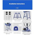 Electric Grain Mill Grinder 3000W, Commercial Dry & Wet Grinder with Funnel, Adjustable Powder Grinding Machine for Corn, Rice, Coffee, Wheatwait - Image 7