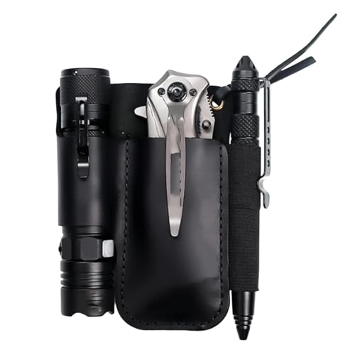 Étui lampe de poche cuir anti-perte pochette outils pour plombier