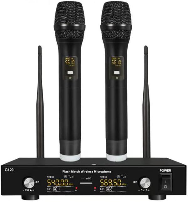 G-MARK Wireless Microphone System Professional G120 UHF Karaoke Wireless Microphone
