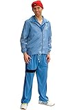 InCogneato The Life Aquatic with Steve Zissou Crew Member Deluxe Adult Standard Costume Blue