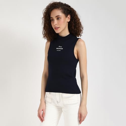 Image of Tommy Hilfiger Women Navy T-Shirt