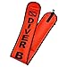 Toygogo 4 Foot Scuba Diving Surface Marker Buoy SMB Signal Tube with Oral and Standard BC Hose Inflator - 3 Colors Optional - Orange