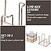 MyGift Set of 2 Modern Sticky Note Holders, Copper Metal Wire Desktop Self-Stick Notepad Holder, Tabletop Self Adhesive Memo Pads Containers for Home Office School Desk