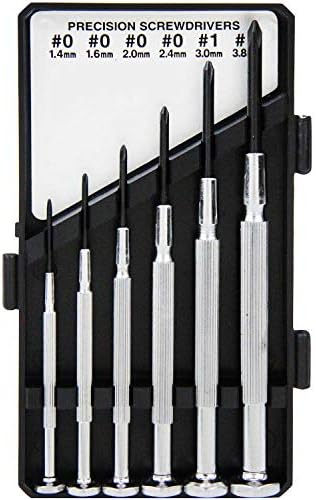 SK11(エスケー11) 精密ドライバーセット 6本組 +No.0(1.4・1.6・2.0・2.4)・No.1(3.0・3.8) No.1400N