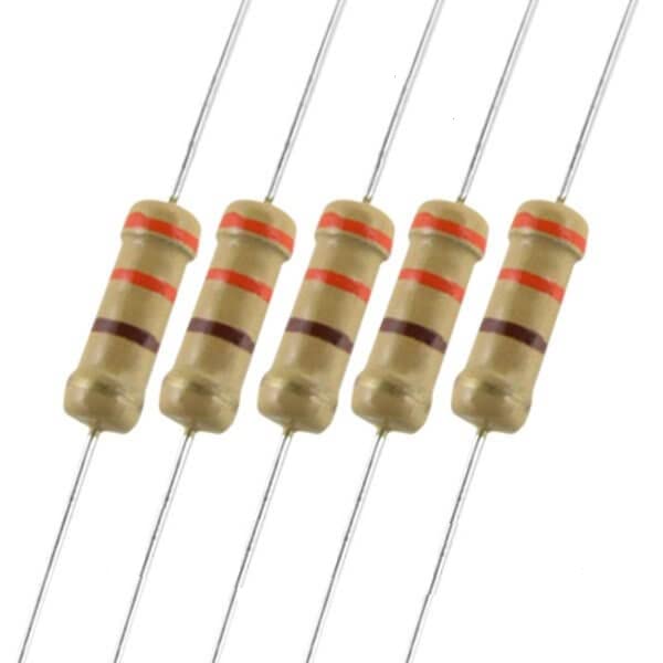 Image of BRANDED Carbon Film Resistor 1 /4 watt 4 Band Tolerance 5% - Total 100pcs Value (82K Ohms)