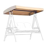 Outdoor Swing Canopy Replacement Waterproof Porch Top Cover, 2 or 3 Seater Universal Replacement Canopy for Swing, Seat Furniture Awning for Chair Patio Backyard Garden Porch