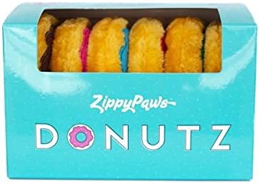 Miniatura 2 de ZippyPaws - Juguetes chirriantes de peluche para perros Mini Donutz - Caja de regalo, paquete de 6
