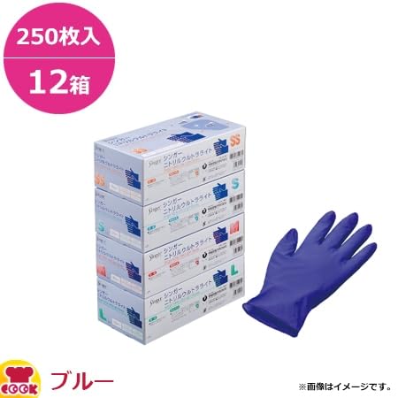 宇都宮製作　使い捨て手袋　シンガーニトリルウルトラライト　ブルー　Lサイズ　250枚×12箱●ケース販売お徳用【取り寄せ商品・即納不可・代引き不可・返品不可】 Amazon.co.jp: [カンダ] 宇都宮製作 シンガーニトリル ウルトラライト
