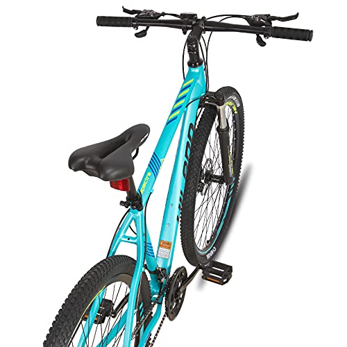Foto von Hiland Mountainbike MTB Hardtail Fahrrad mit 29 Zoll Speichenrädern 432mm Aluminiumrahmen 21 Gang Schaltung Scheibenbremse Federgabel blau für Herren und Damen