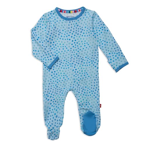 Image of Magnetic Me Boys Modal Magnetic Baby Footie Pajamas | Silky Soft Modal Fabric | Baby Sleepers Available in Sizes PRE - 24M
