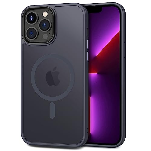 CACOE für iPhone Hülle mit Kameraschutz, Kompatibel mit MagSafe, Stoßfest Kratzfest Magnetisch Rückseite Handyhülle für iPhone Case Transluzente